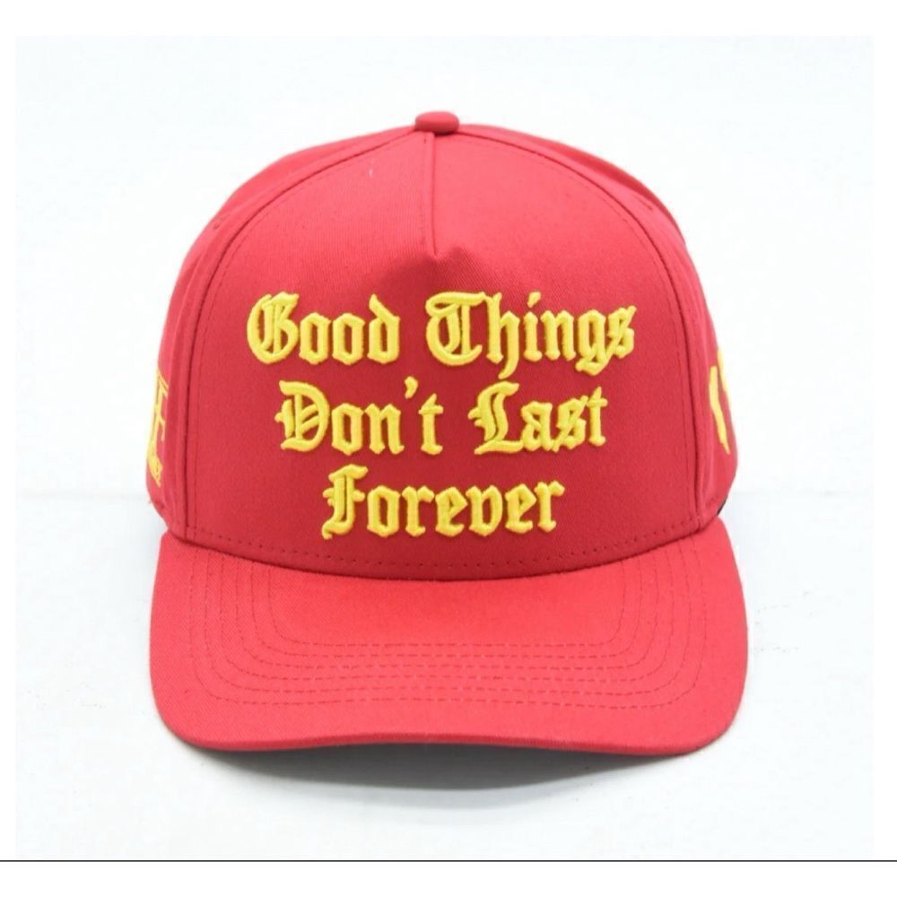 YTS Good Things Don't Last Forever Snapback Hat-Red